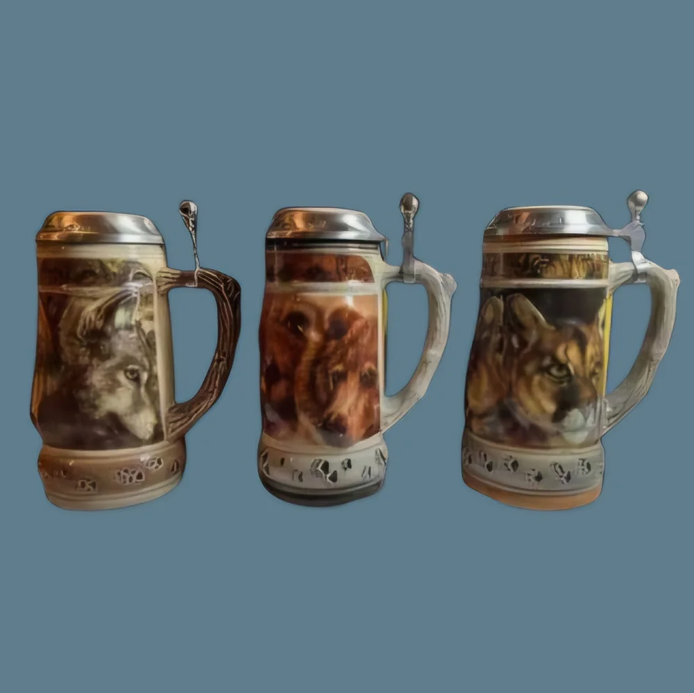 *NWOT Anheuser Busch Call Of The Wild Steins SET of 3